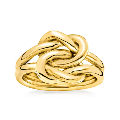 Italian 18kt Gold Over Sterling Double Love Knot Ring