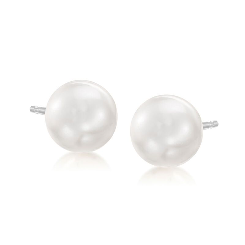 4-8mm Cultured Pearl Jewelry Set: Five Pairs of Stud Earrings with Sterling Silver image number 6