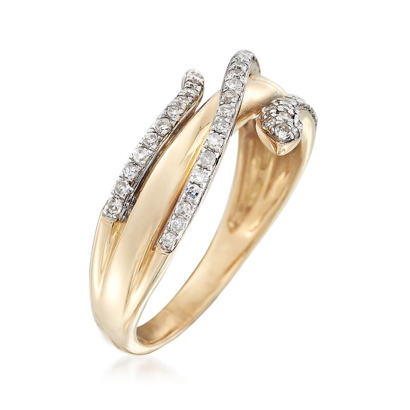 .28 ct. t.w. Diamond Snake Ring in 14kt Yellow Gold image number 2