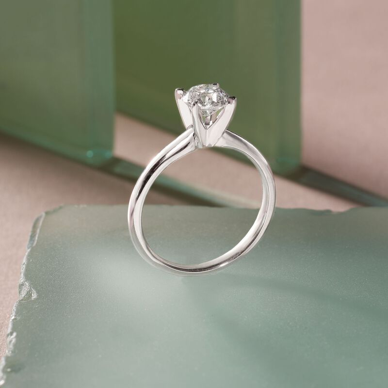 1.00 Carat Diamond Solitaire Ring in 14kt White Gold image number 4