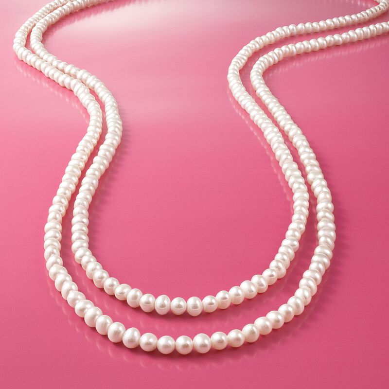 5-5.5mm Cultured Pearl Endless Necklace image number 3