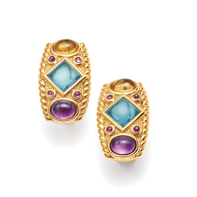 8.20 ct. t.w. Multi-Stone Drop Earrings in 14kt Yellow Gold image number 3