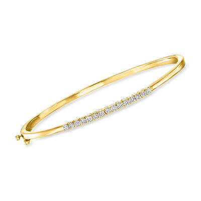 .50 ct. t.w. Lab-Grown Diamond Bangle Bracelet in 18kt Gold Over Sterling