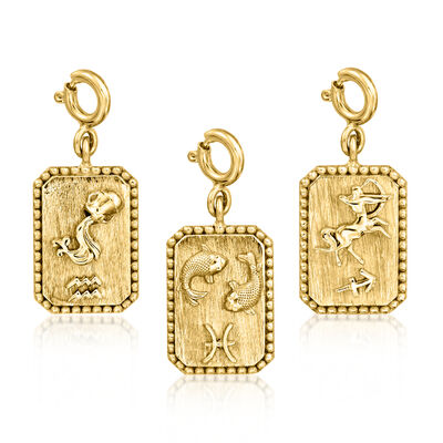18kt Gold Over Sterling Zodiac Charm