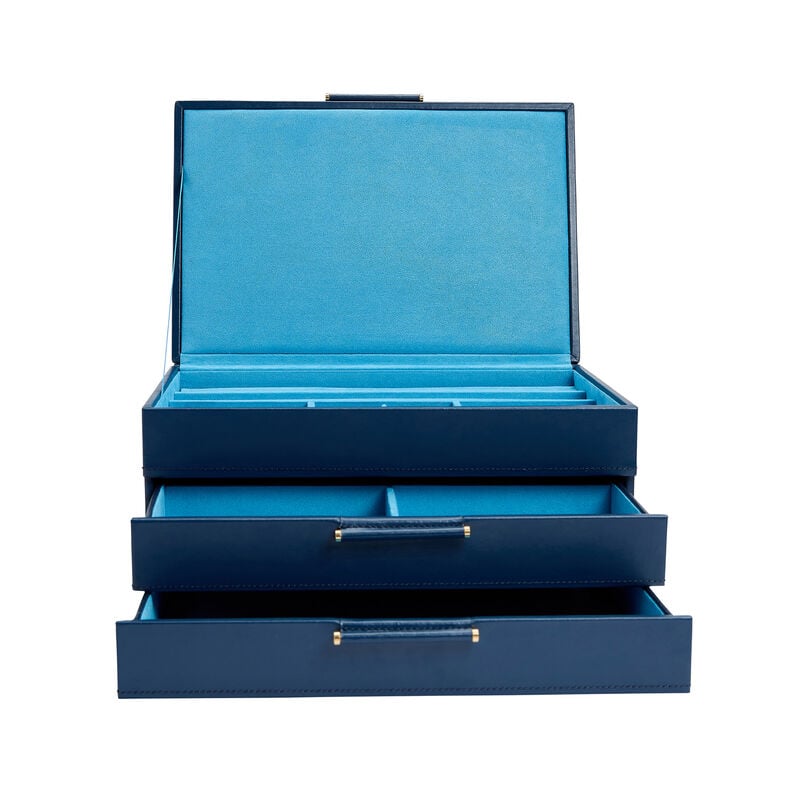 WOLF &quot;Sophia&quot; Indigo Leather Jewelry Box image number 5