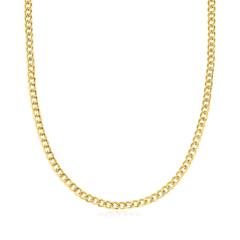 Italian 18kt Yellow Gold Curb-Link Necklace image number 0