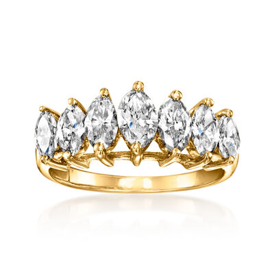 C. 1980 Vintage 2.00 ct. t.w. Marquise Diamond Ring in 14kt Yellow Gold