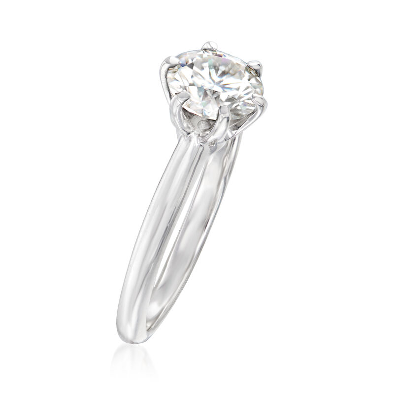 1.50 Carat Moissanite Ring in Sterling Silver image number 2