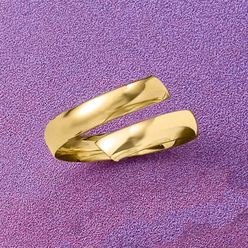 Italian 18kt Yellow Gold Bypass Ring image number 3
