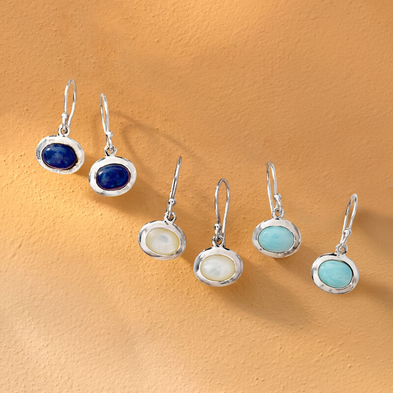 Multi-Gemstone Jewelry Set: Three Pairs of Drop Earrings in Sterling Silver  image number 5