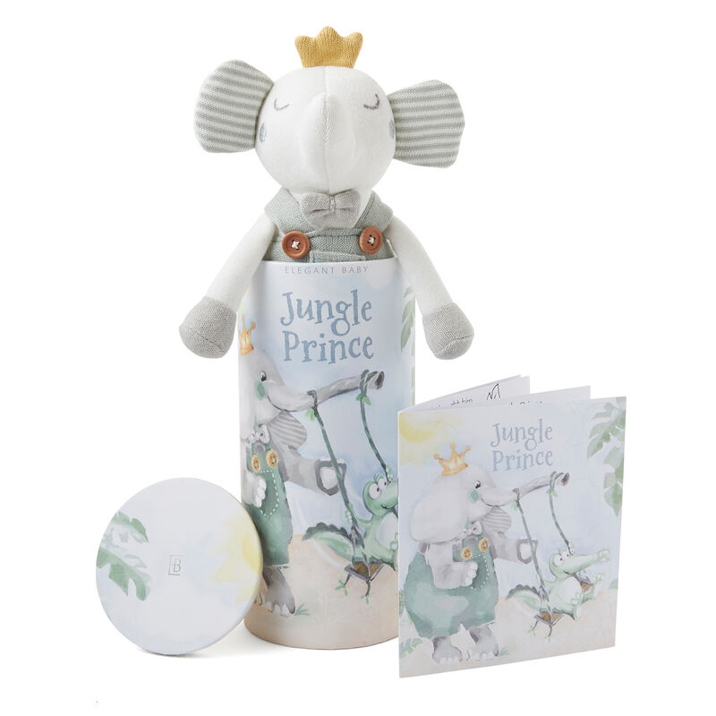 Elegant Baby Pierre Elephant Knit Toy and Book Set image number 0