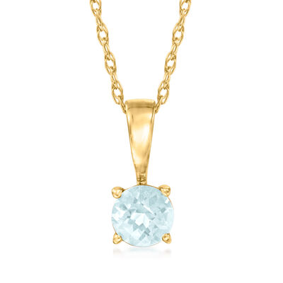 .20 Carat Aquamarine Pendant Necklace in 14kt Yellow Gold