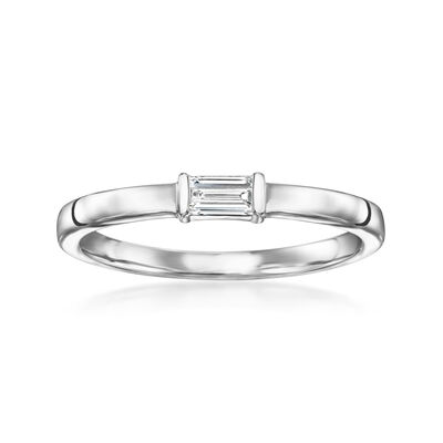 .15 Carat Baguette Lab-Grown Diamond Ring in 14kt White Gold