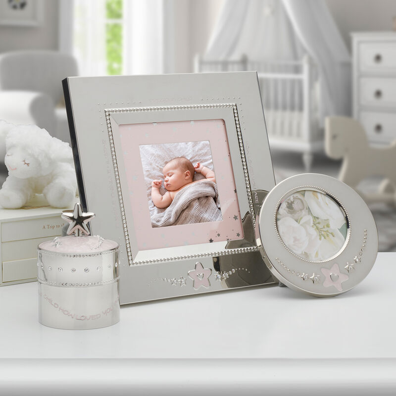 Wallace Round Picture Frame - Pink Star image number 3