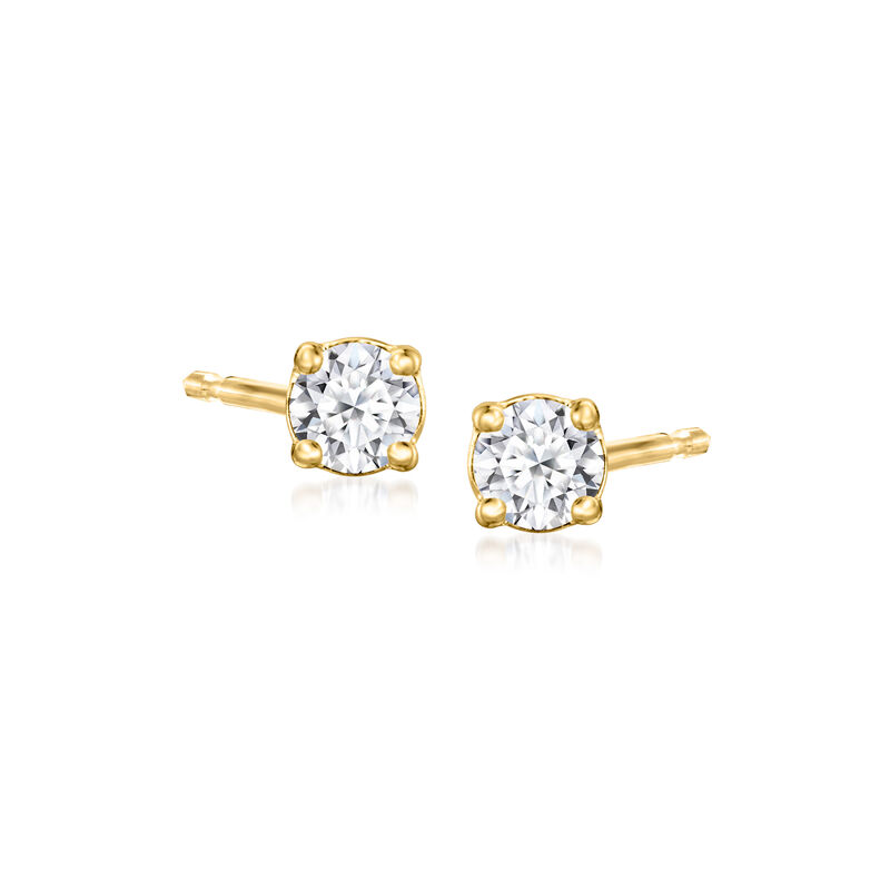.15 ct. t.w. Lab-Grown Diamond Stud Earrings in 18kt Gold Over Sterling  image number 0