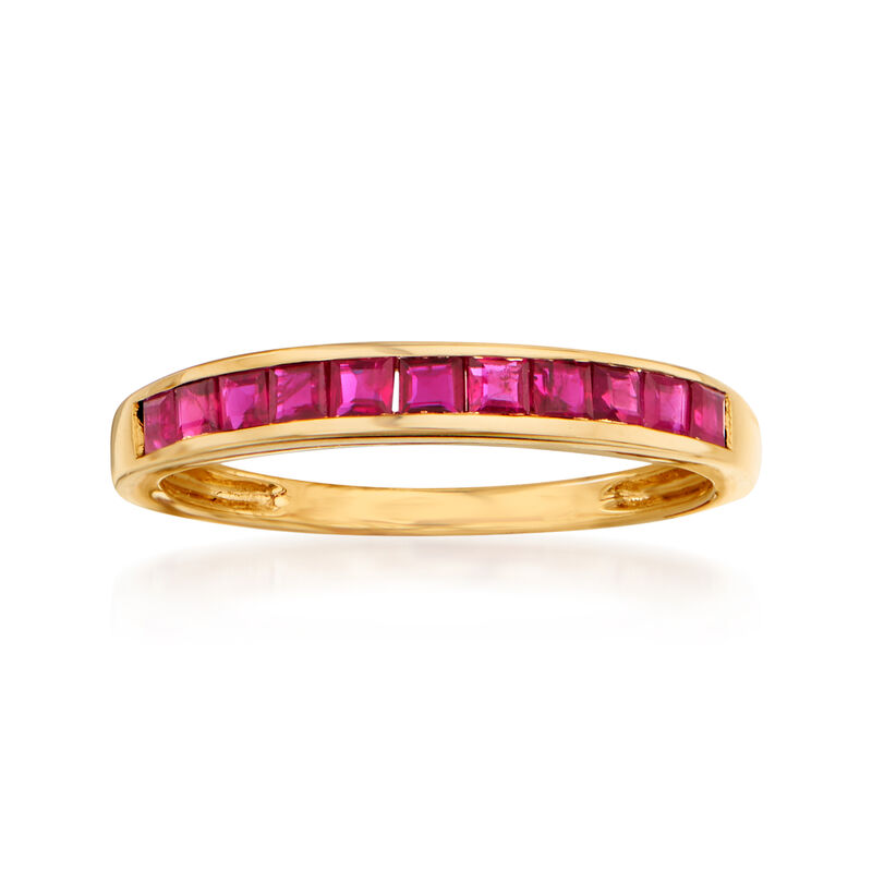 .90 ct. t.w. Ruby Ring in 14kt Yellow Gold image number 0