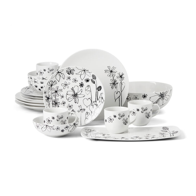 Kate Spade New York "Garden Doodle" 18-pc. Service for 4 Porcelain Dinnerware Set image number 0