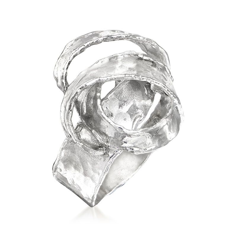 Sterling Silver Hammered Knot Ring image number 2