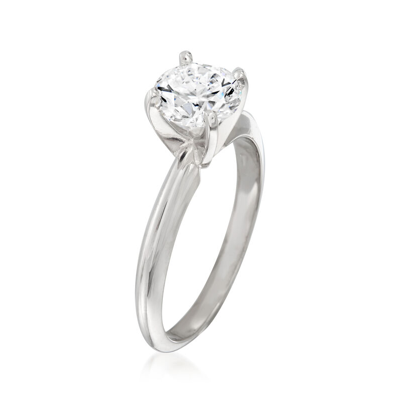 1.24 Carat Certified Diamond Solitaire Ring in 14kt White Gold image number 2