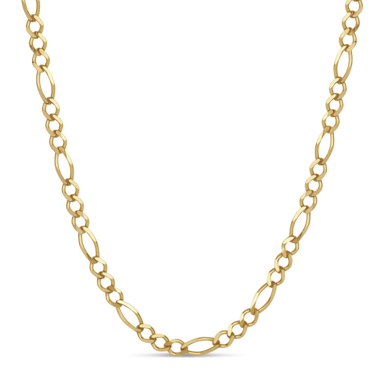 Men's 4.3mm 18kt Gold Over Sterling Figaro-Link Necklace. 24&quot; image number 0