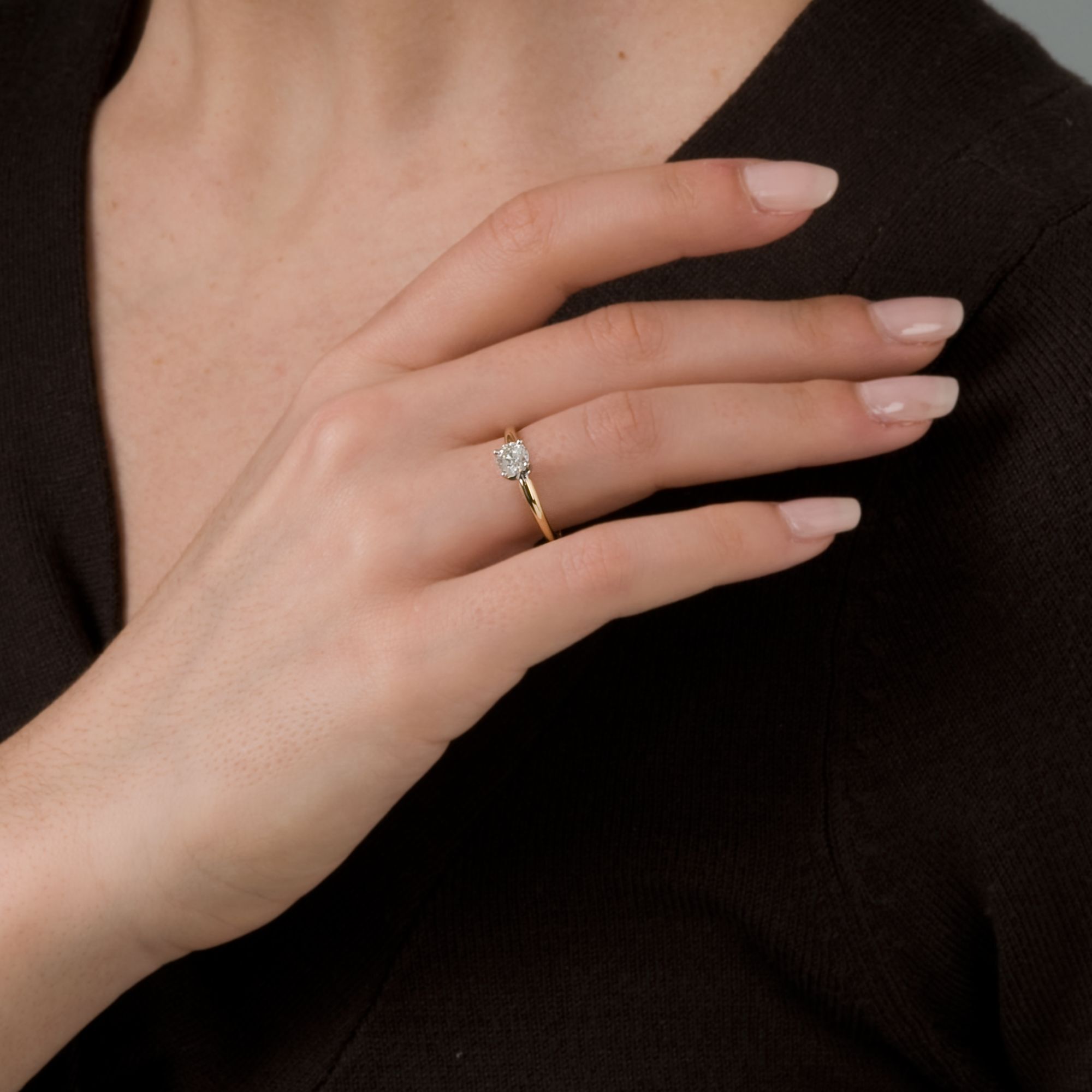50 Carat Diamond Solitaire Ring in 14kt Yellow Gold