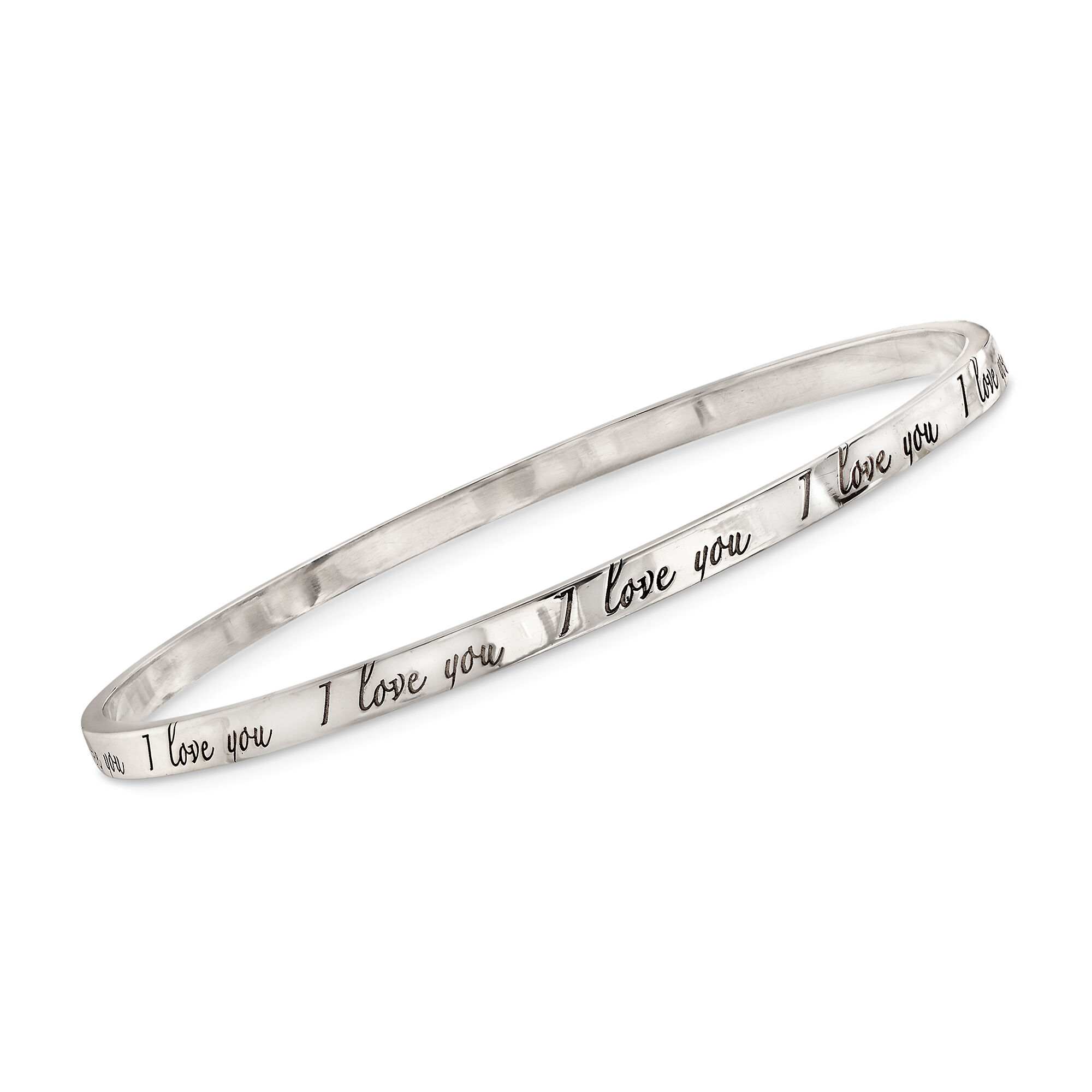 ティファニー ILoveYou バングル C. 1990 Vintage Tiffany Jewelry Sterling Silver