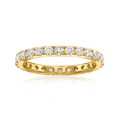 1.20 ct. t.w. Moissanite Eternity Band in 18kt Gold Over Sterling