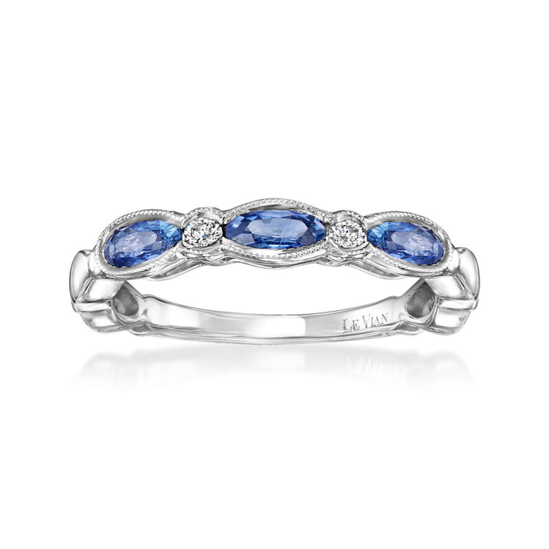Le Vian .80 ct. t.w. Blueberry Sapphire Ring with Vanilla Diamonds in 14kt Vanilla Gold image number 0