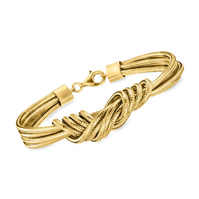 Italian Flex Knot Bracelet with 18kt Gold Over Sterling