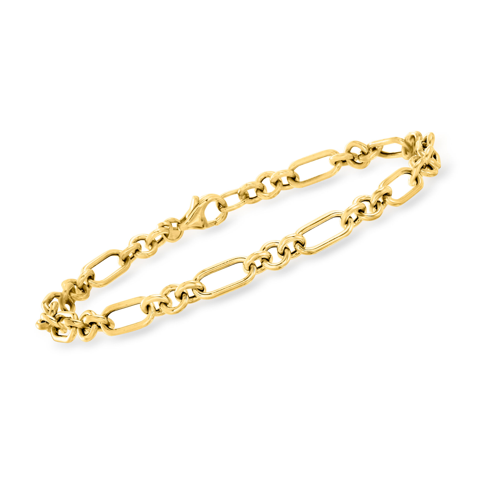 Italian 14kt Yellow Gold Cable-Link Bracelet | Ross Simons
