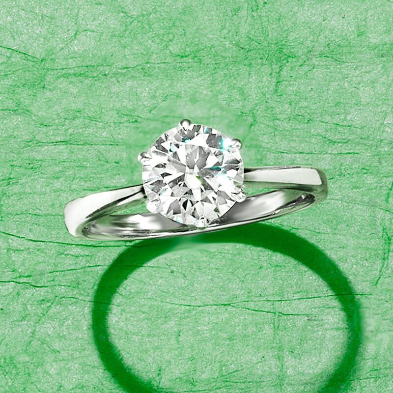 1.50 Carat Moissanite Ring in Sterling Silver image number 5