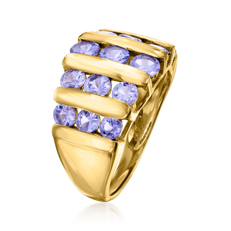 2.10 ct. t.w. Tanzanite Ring in 18kt Gold Over Sterling image number 2