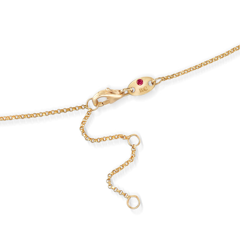 Roberto Coin &quot;Princess&quot; 18kt Two-Tone Gold Flower Necklace with Diamonds. 16&quot; image number 2