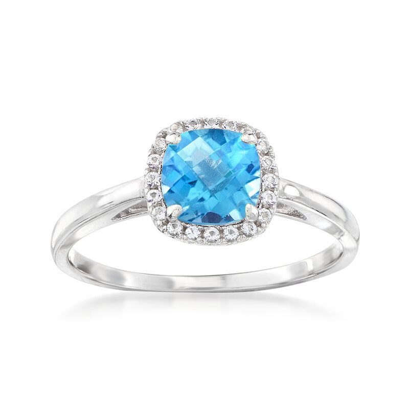 1.20 ct. t.w. Blue and White Topaz Ring Sterling Silver image number 0