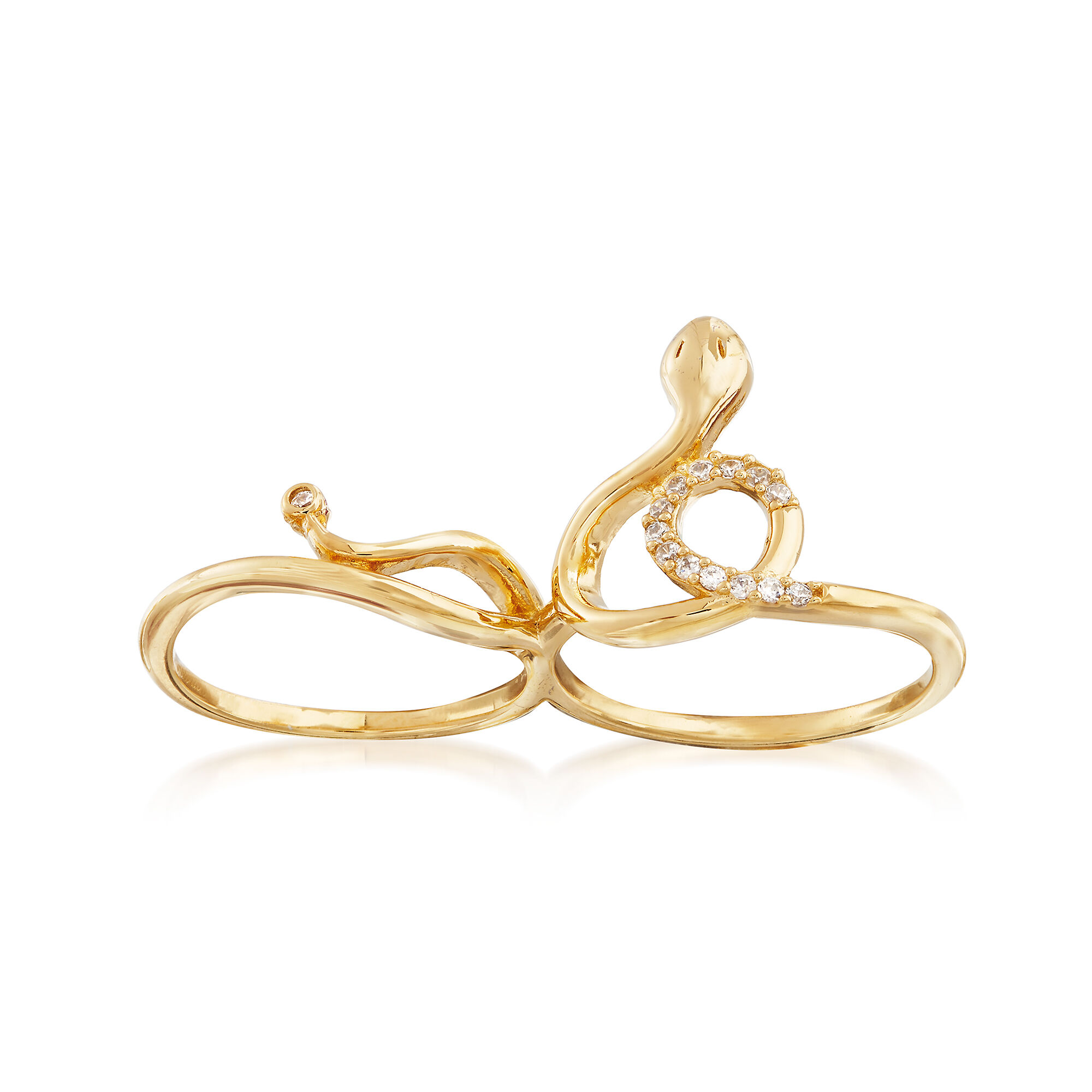 PRY Double Twisted Ring 13号 1/8 CT. T.W. Pear-Shaped Multi-Diamond Frame Crossover Shank