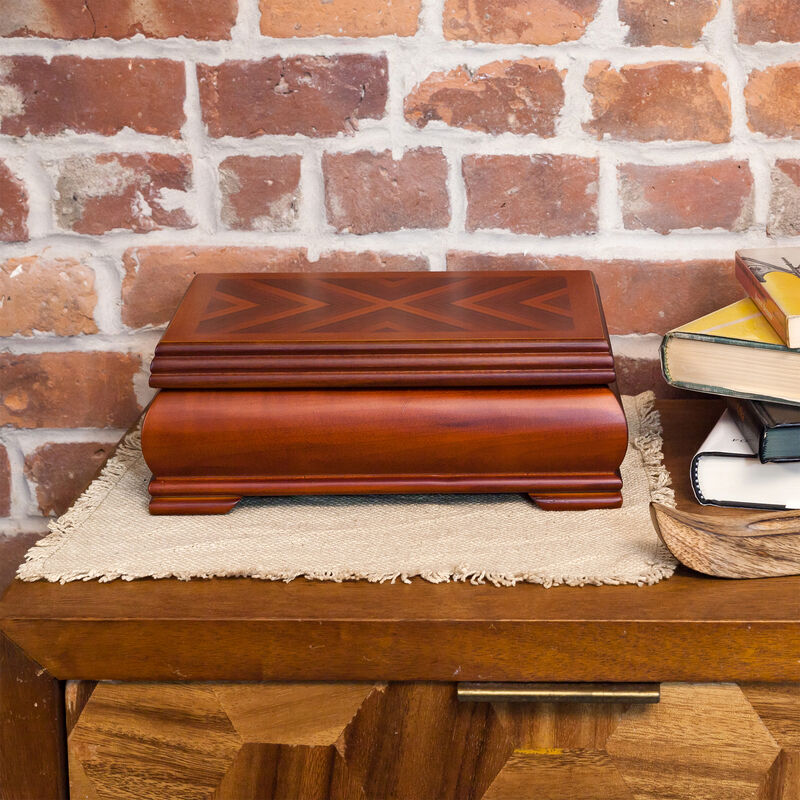 Mele & Co. &quot;Carmen&quot; Walnut-Finish Wooden Jewelry Box image number 4