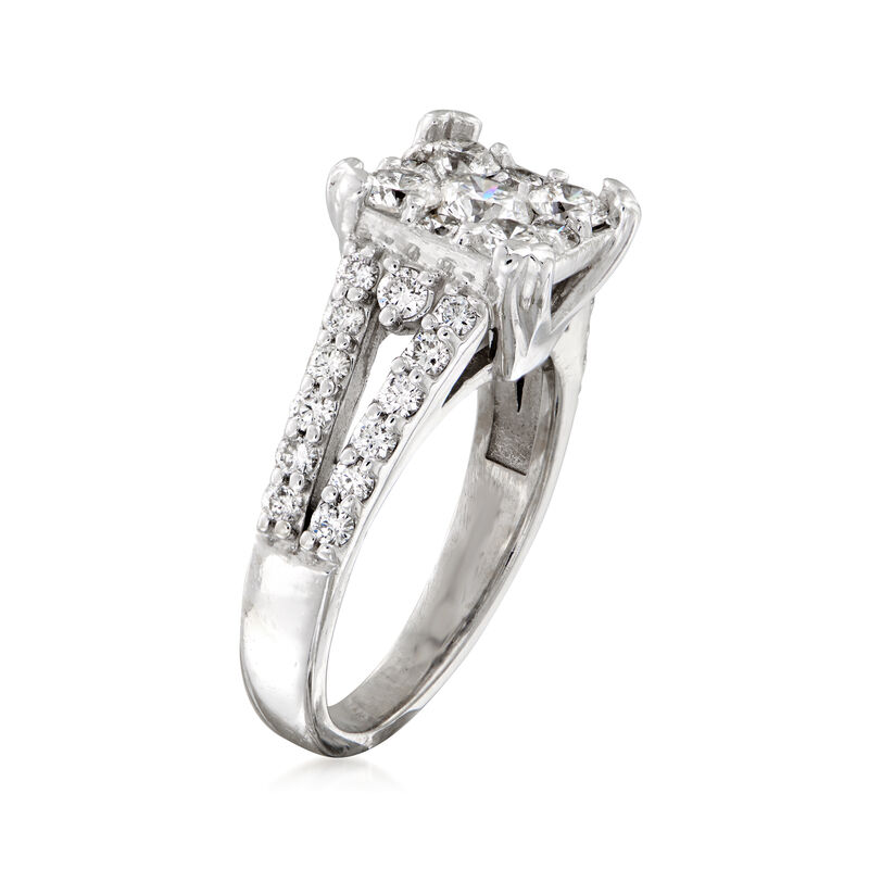 C. 2000 Vintage 1.55 ct. t.w. Diamond Ring in 14kt White Gold image number 2