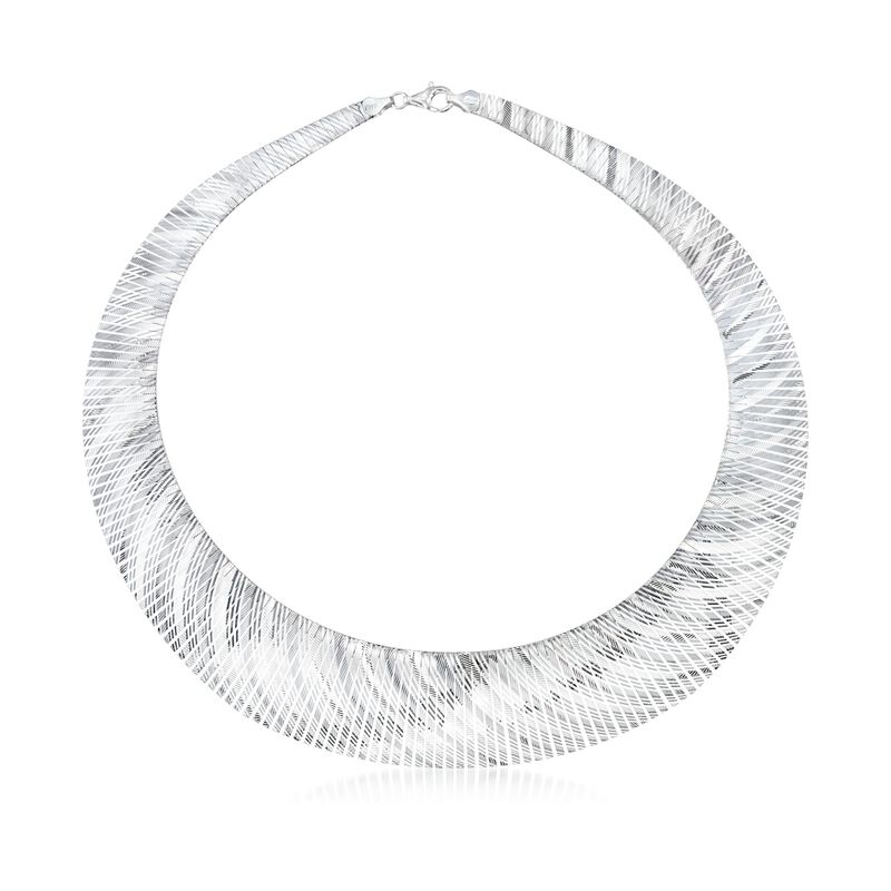 Italian Sterling Silver Diamond-Cut Cleopatra Necklace image number 0