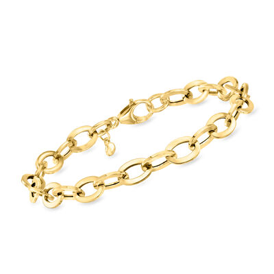 Italian 18kt Yellow Gold Cable-Link Bracelet