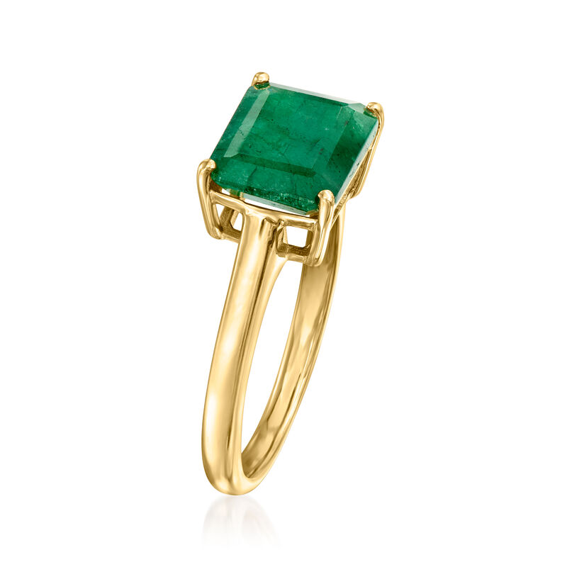 2.70 Carat Emerald Ring in 18kt Gold Over Sterling image number 2