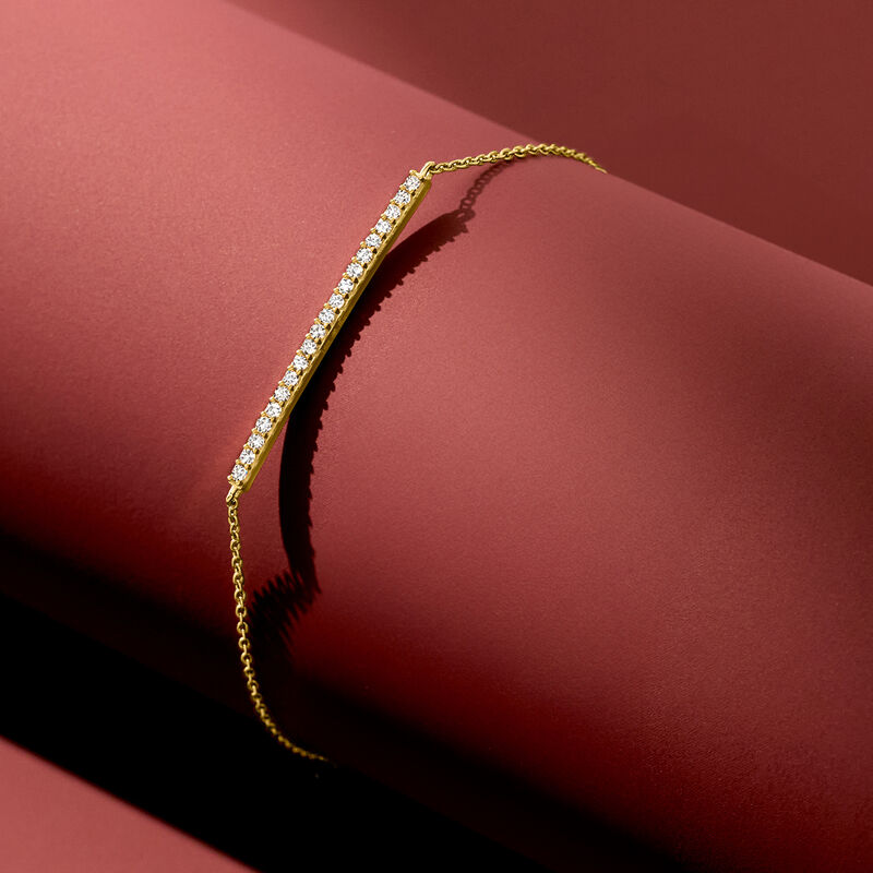 .20 ct. t.w. Diamond Bar Bracelet in 14kt Yellow Gold image number 1