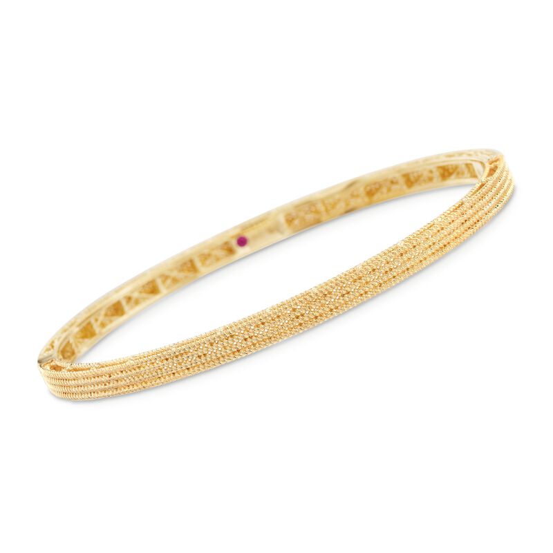 Roberto Coin &quot;Symphony&quot; Barocco Bangle Bracelet in 18kt Yellow Gold. 7&quot; image number 0