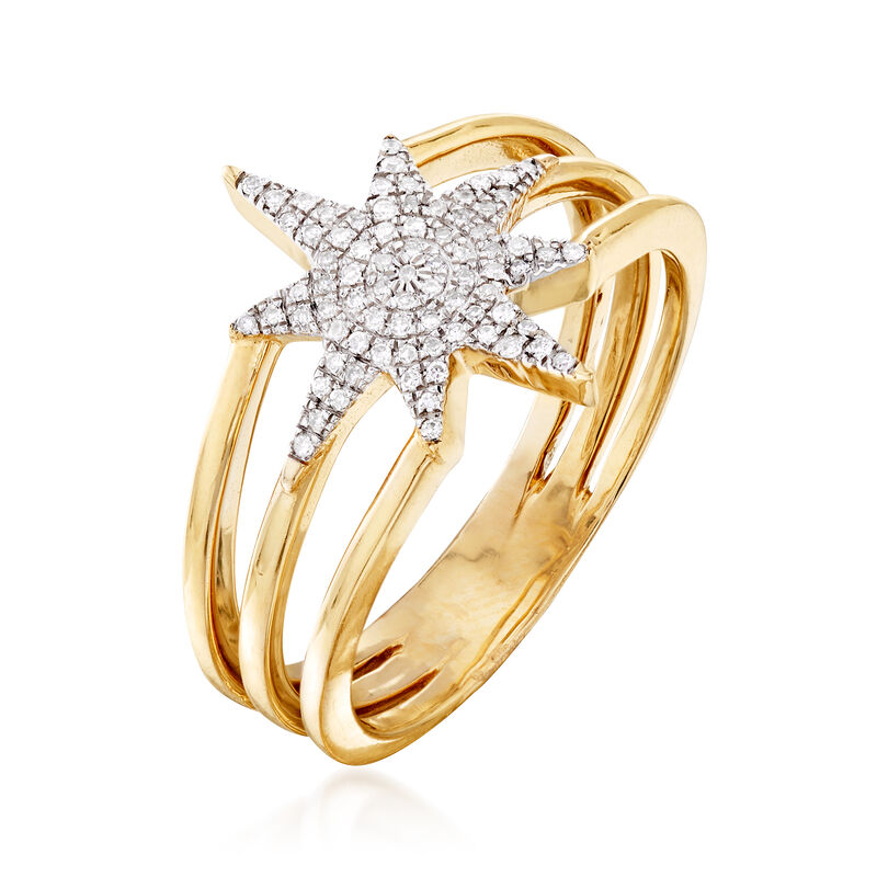 .11 ct. t.w. Diamond Star Ring in 14kt Yellow Gold image number 2