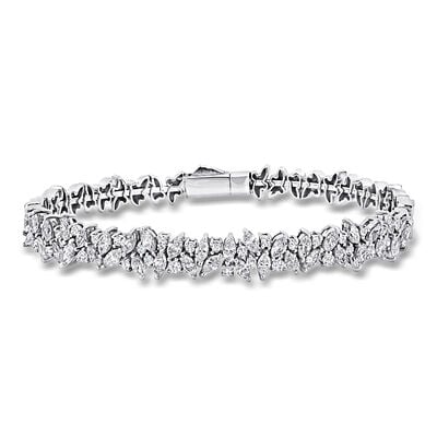 3.00 ct. t.w. Marquise and Round Diamond Bracelet in 14kt White Gold