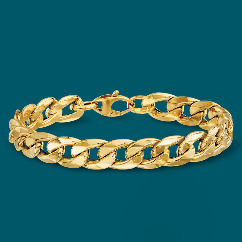 Italian 14kt Yellow Gold Curb-Link Bracelet image number 3