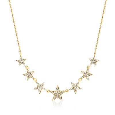 .50 ct. t.w. Diamond Seven-Star Necklace in 14kt Yellow Gold