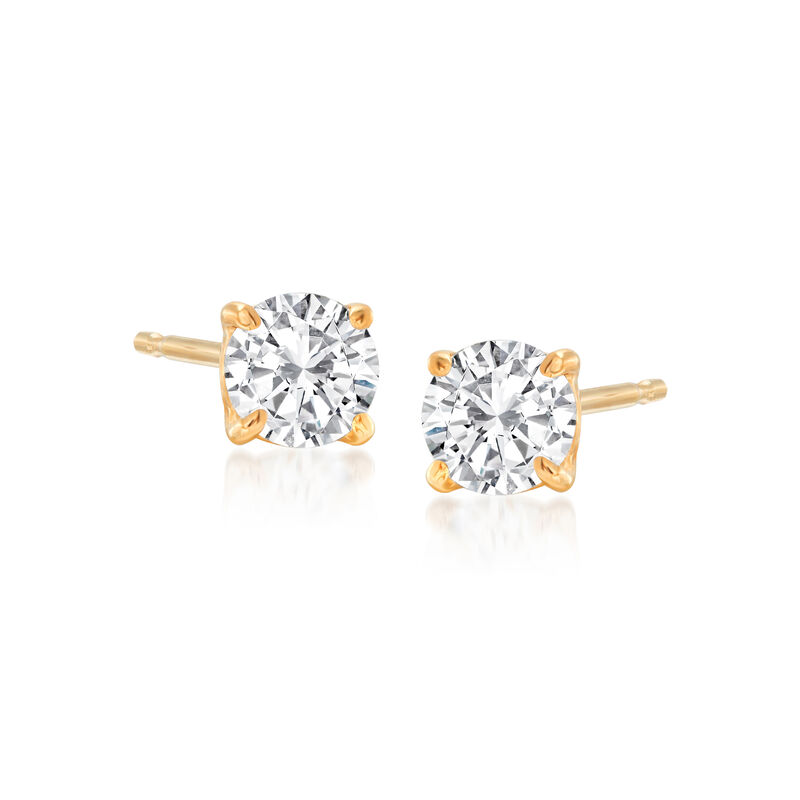 .50 ct. t.w. Diamond Stud Earrings in 14kt Yellow Gold image number 0