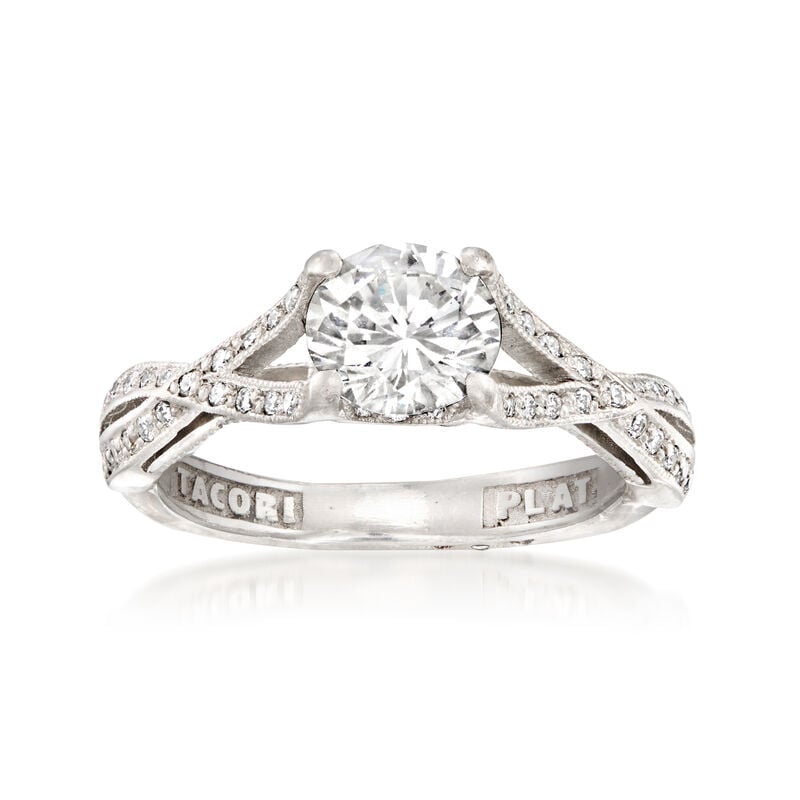 C. 2000 Vintage Tacori 1.05 ct. t.w. Diamond Ring in Platinum. Size 4.5 image number 0