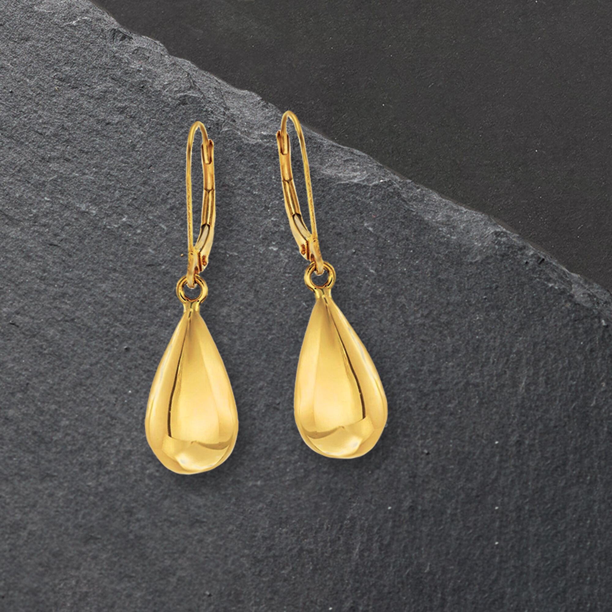 Yellow teardrop earrings outlet