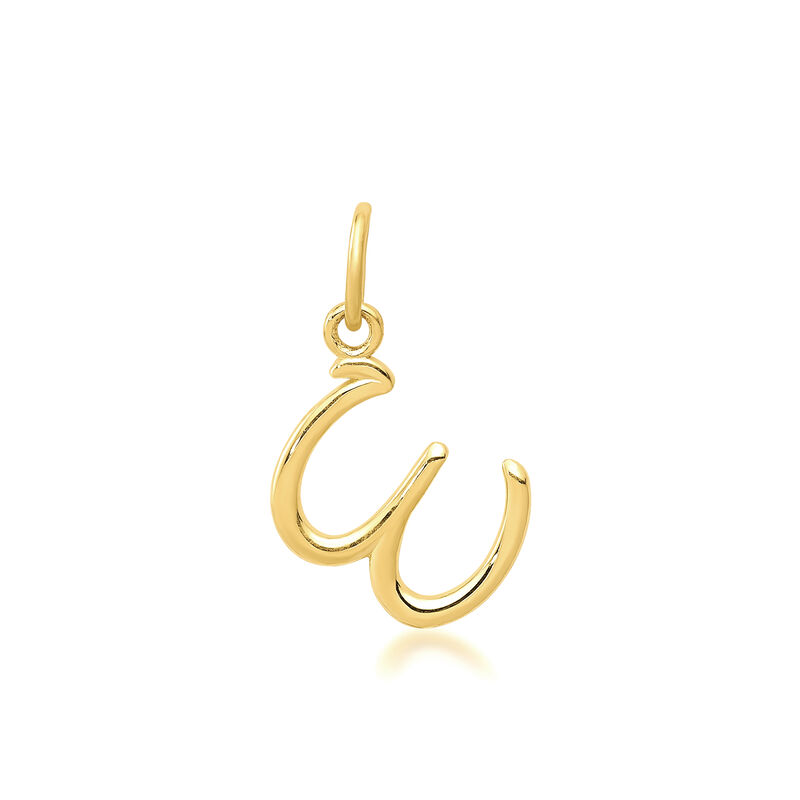 10kt Yellow Gold Script Initial Pendant image number 1
